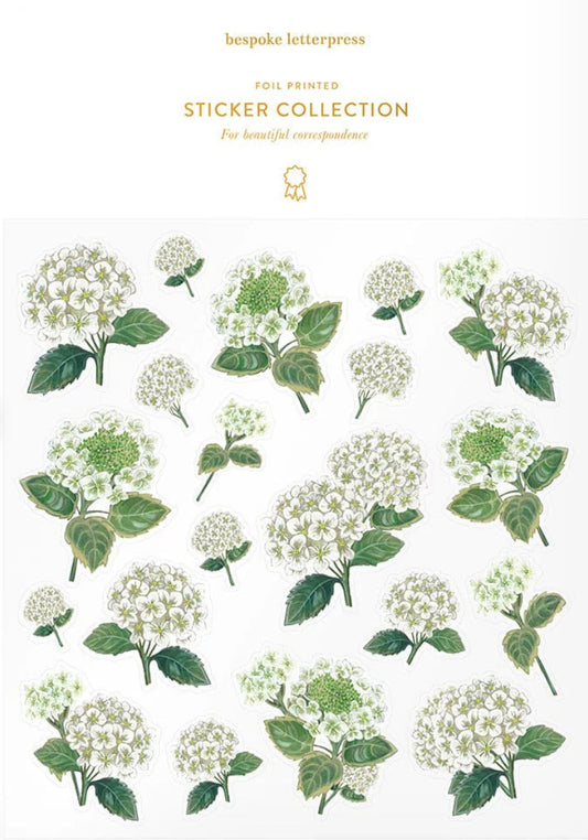 Bespoke Letterpress - Hydrangea Sticker Sheet