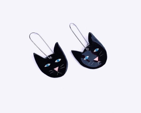 Togetherness Ceramic Earrings - Lucky Cat