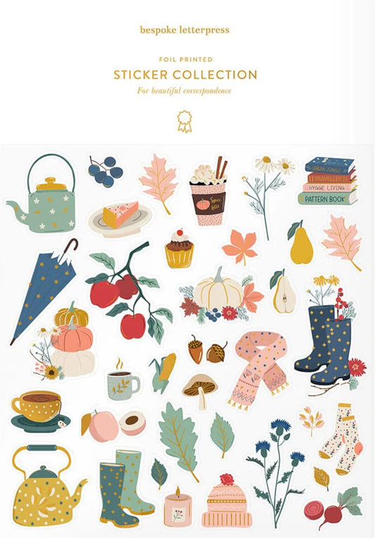 Bespoke Letterpress - Autumn Edit Sticker Sheet
