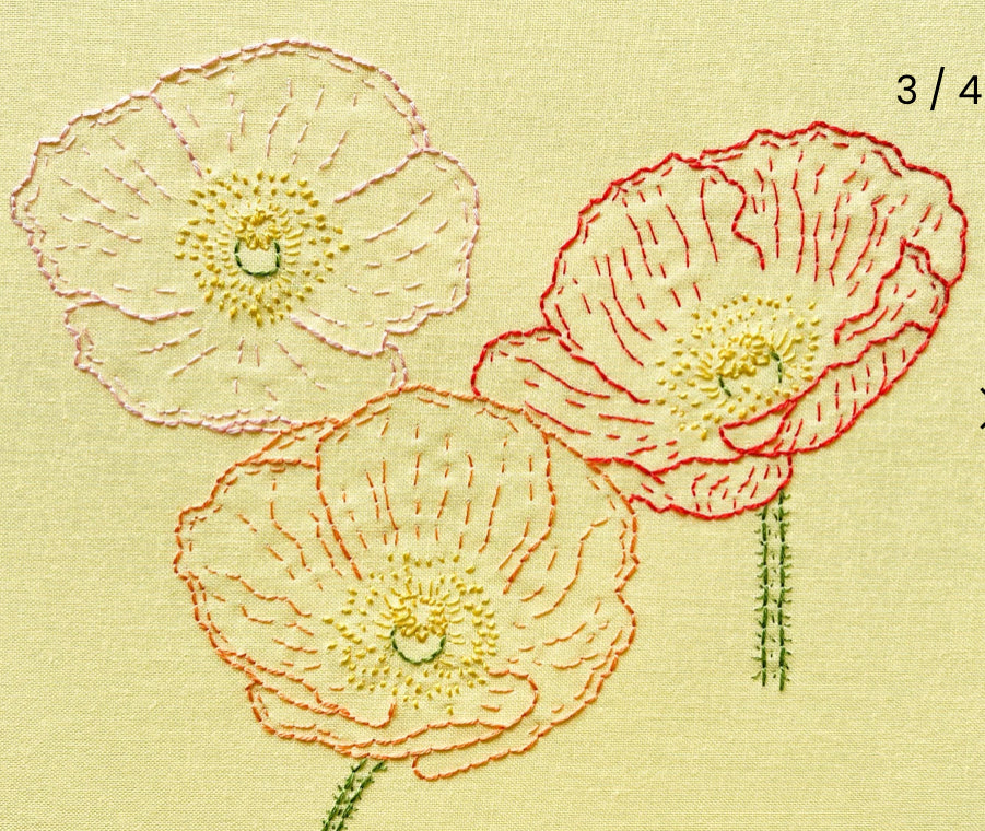 Lily Upton Poppies Stick and Stitch Kit