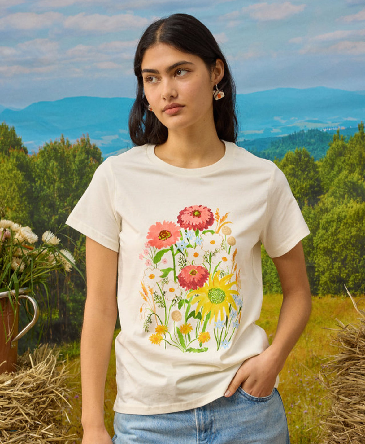 Togetherness Cotton Tee - Flowers at the Gate