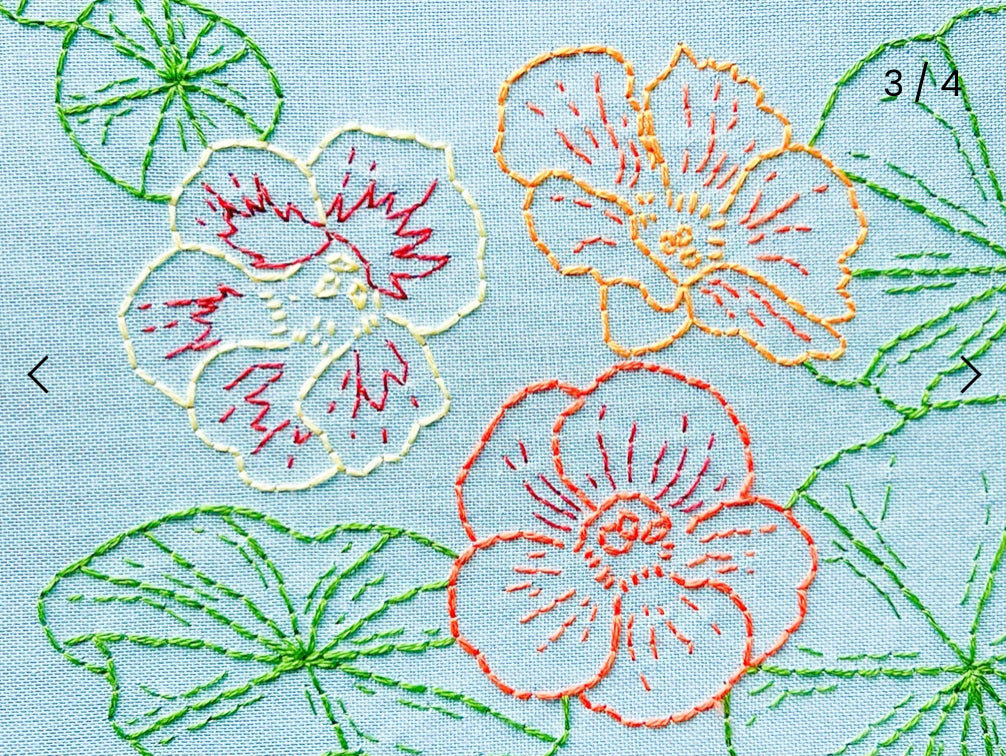 Lily Upton Nasturtiums Stick and Stitch Kit