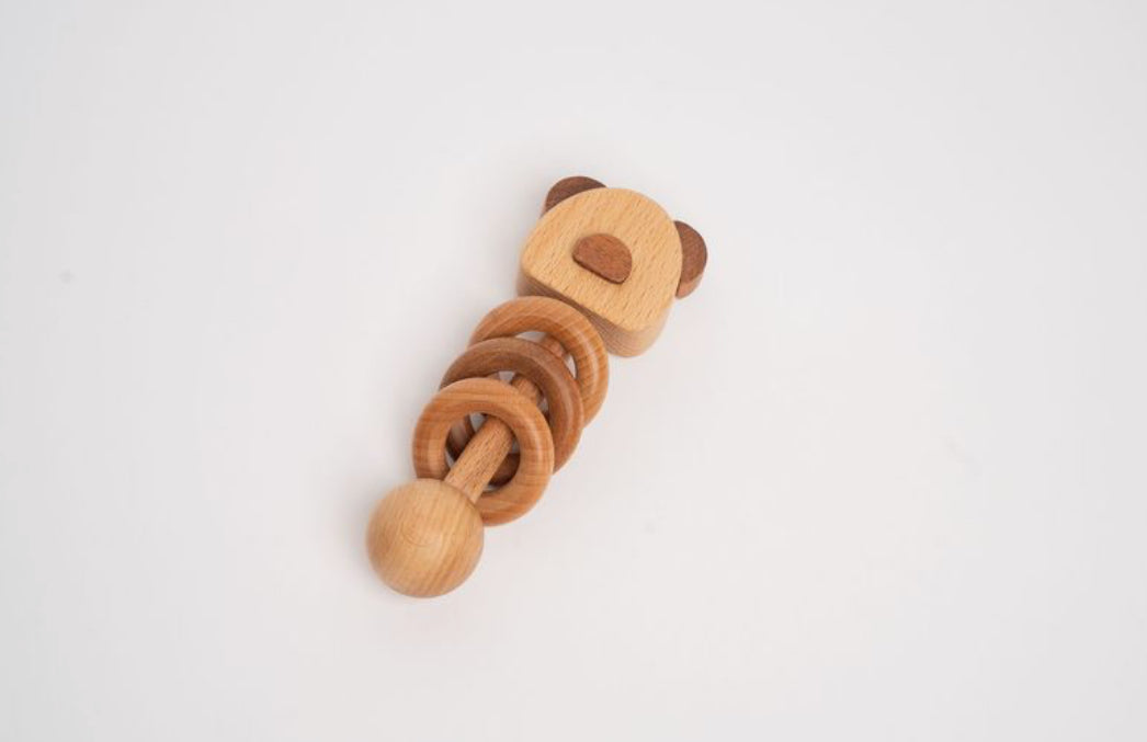DLux baby Grizzly beechwood teether