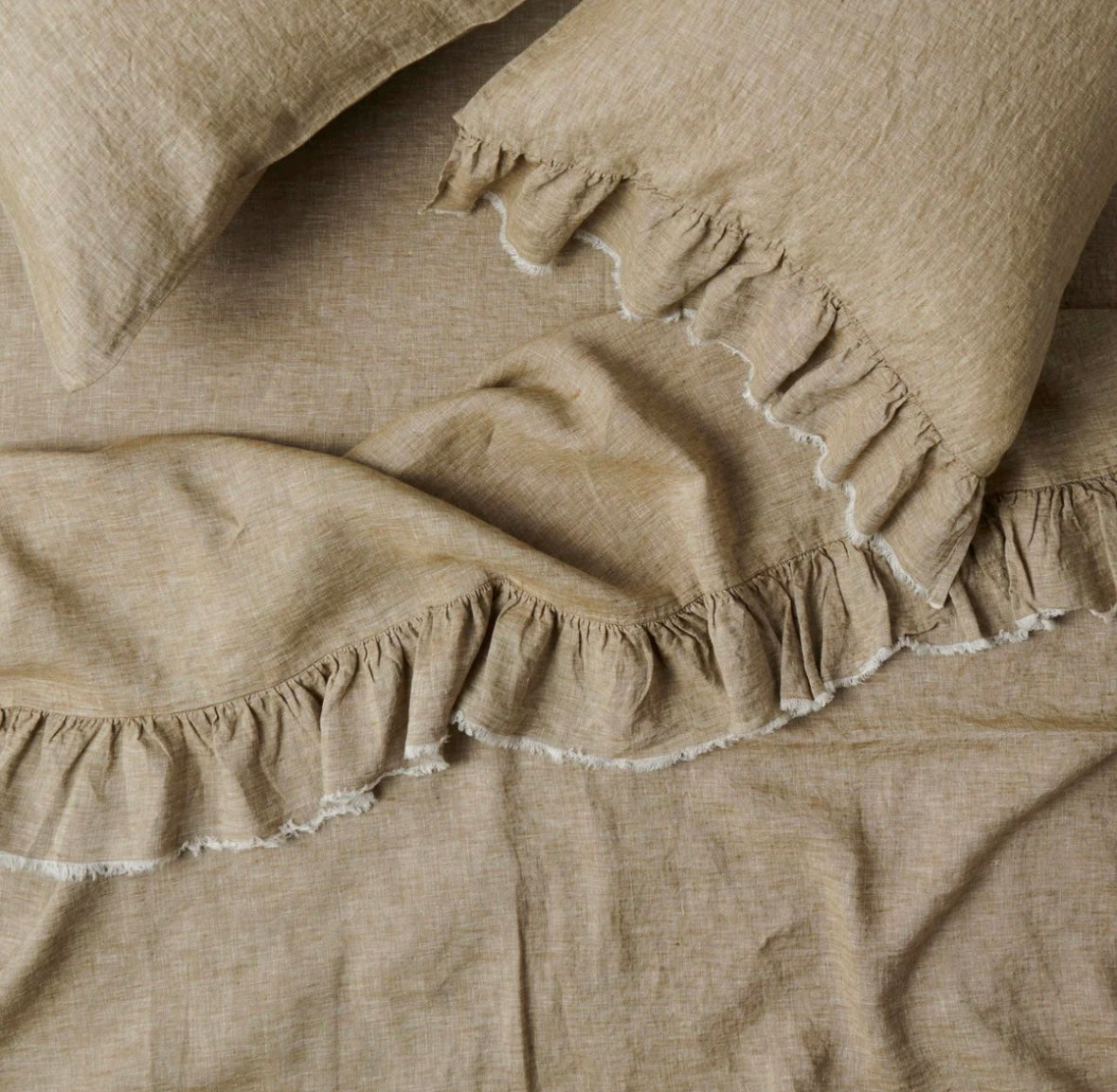 Society of Wanderers - Moss Linen Fitted Sheet