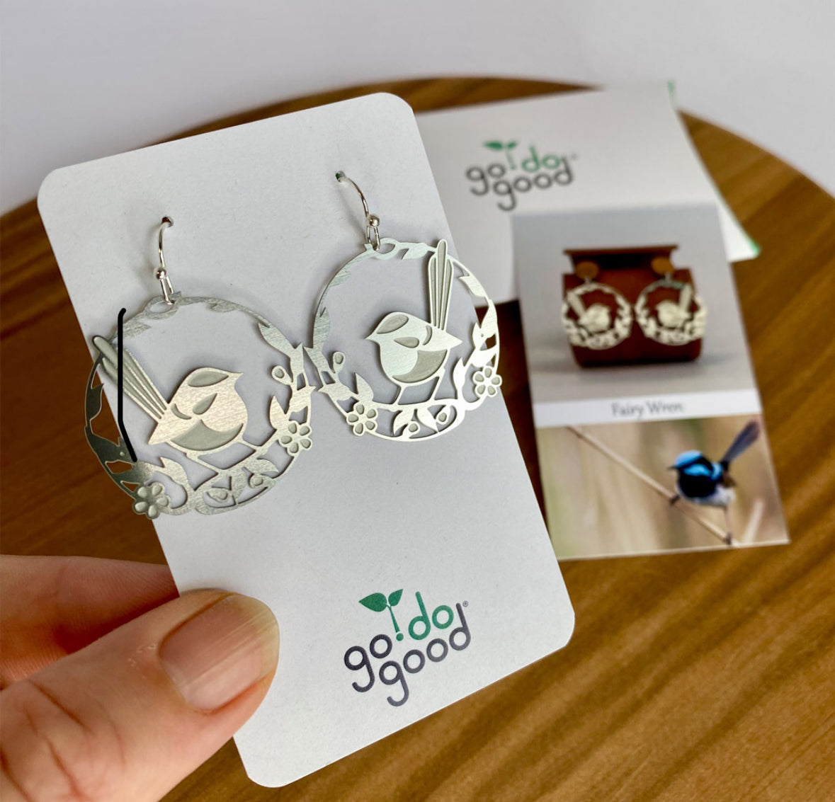 Go Do Good Earrings - Fairy Wren