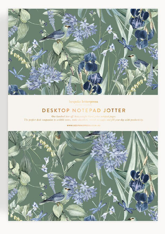 Bespoke Letterpress - Indigo Haven Notepad Desktop Jotter