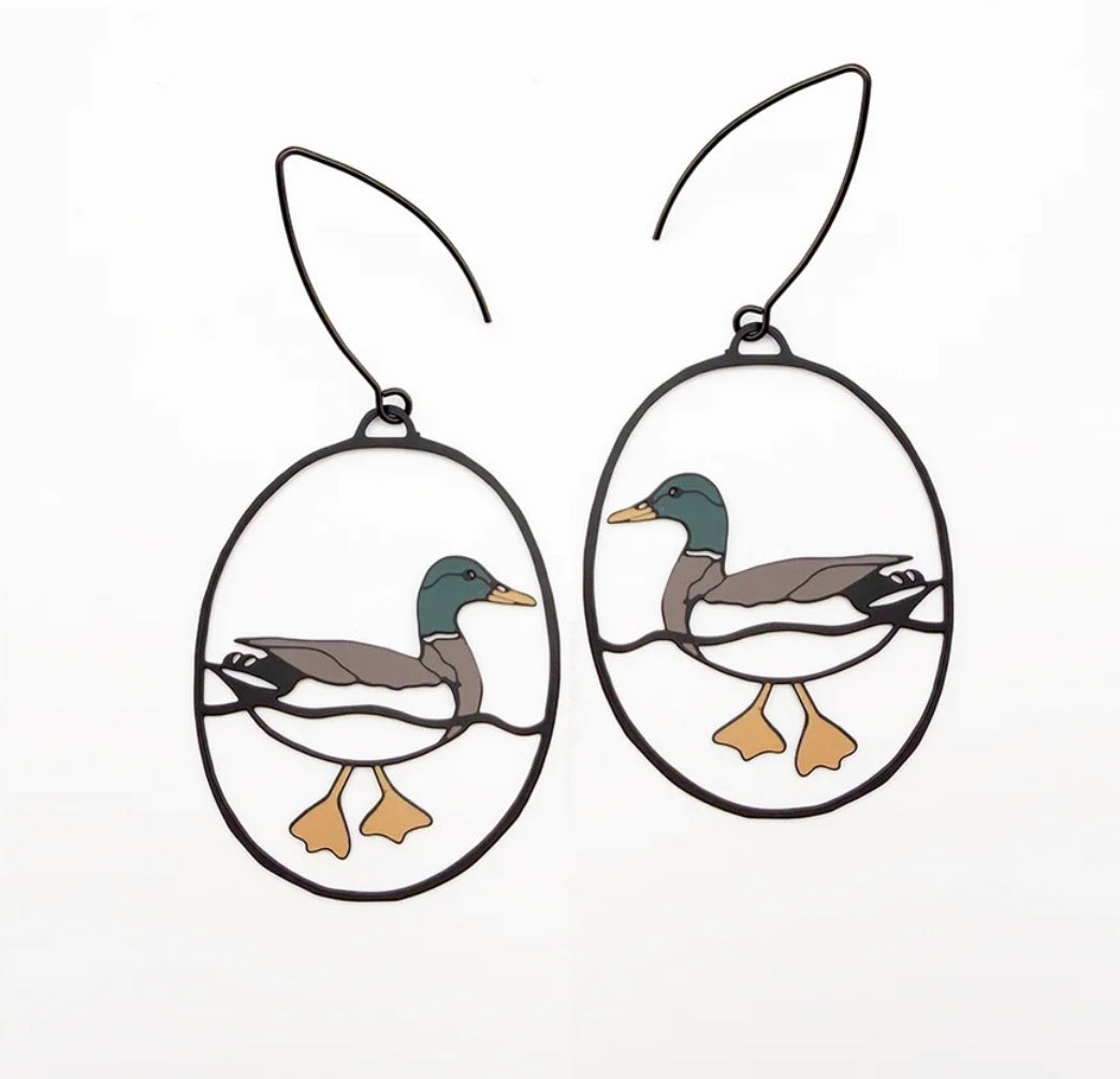 Denz earrings - Mallard Duck