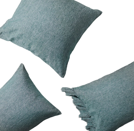 Society of Wanderers - Spruce Linen Pillowcases