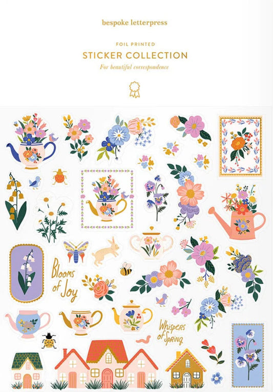 Bespoke Letterpress - Blushing Spring Sticker Sheet