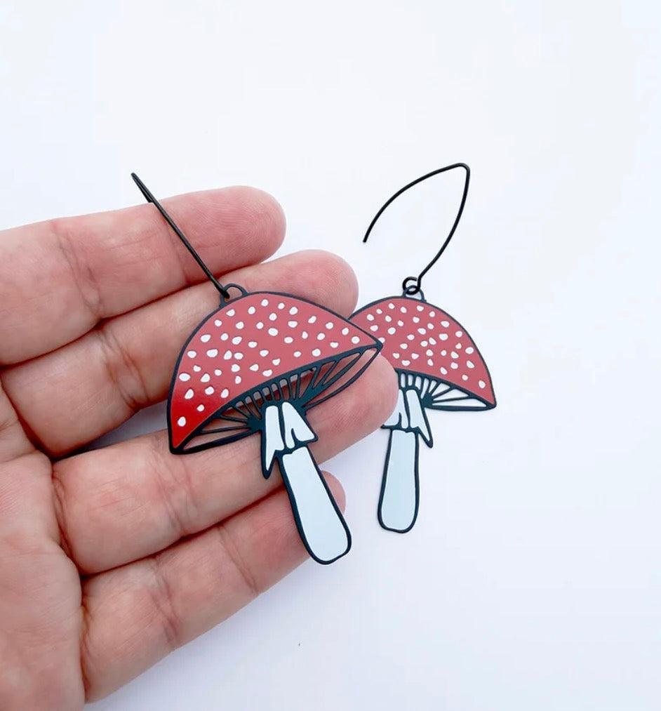 Denz earrings - Toadstools