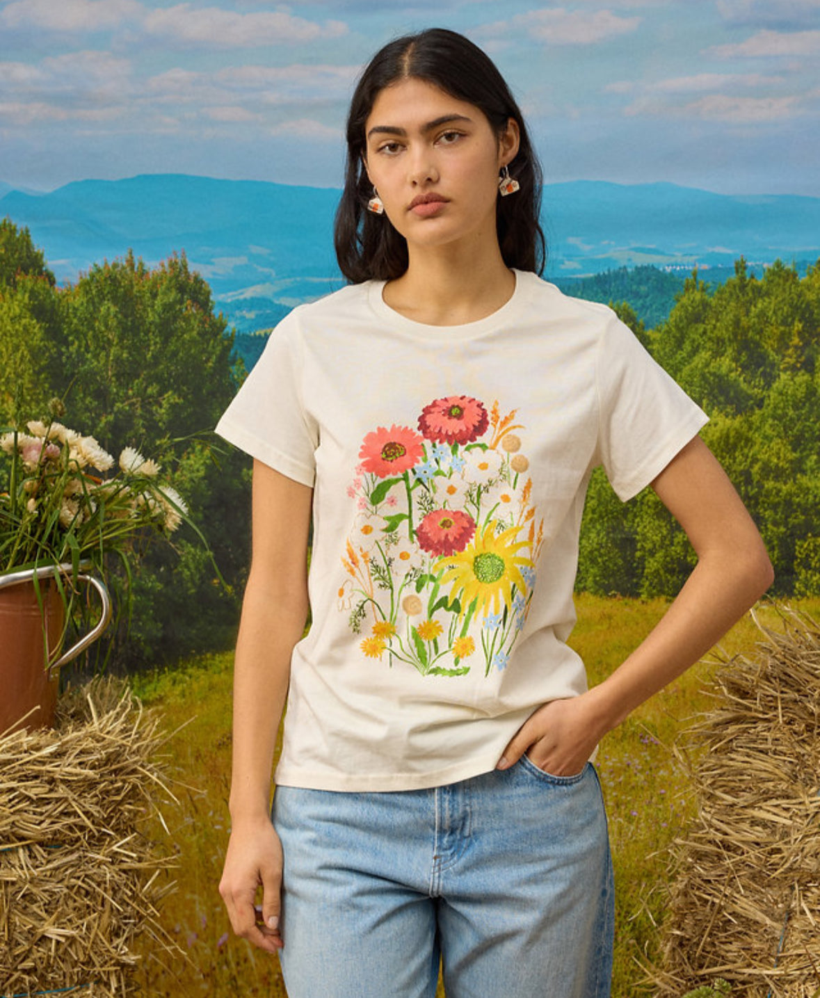 Togetherness Cotton Tee - Flowers at the Gate