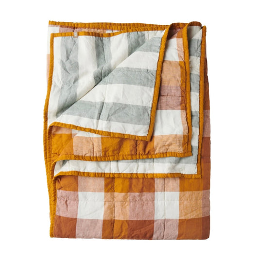 Society of Wanderers - Linen Quilted Blanket - various colours