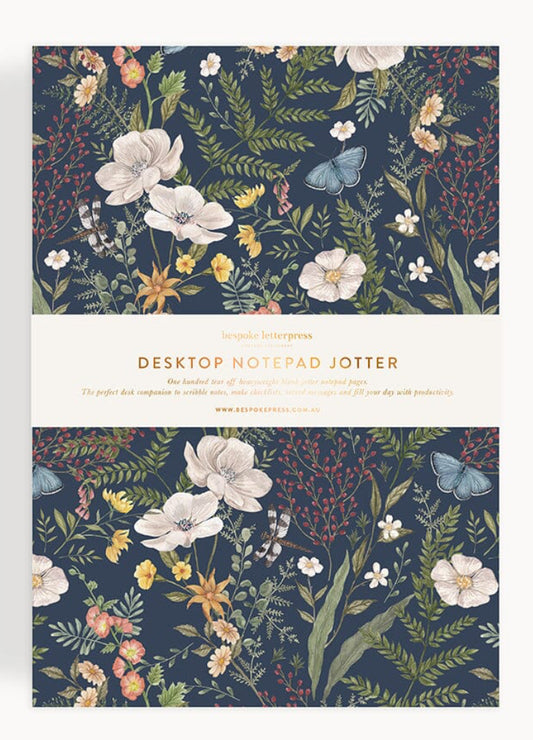 Bespoke Letterpress - Dusk in Bloom Notepad Desktop Jotter