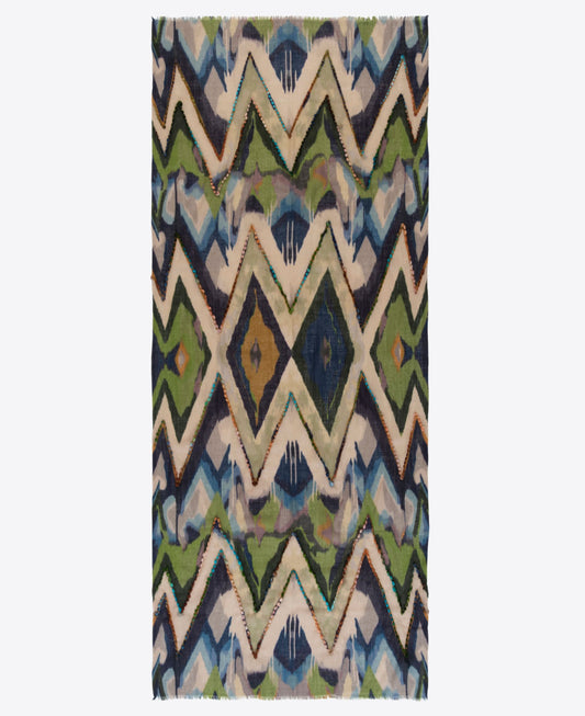 Dlux Sienna Wool Embroidered Scarf