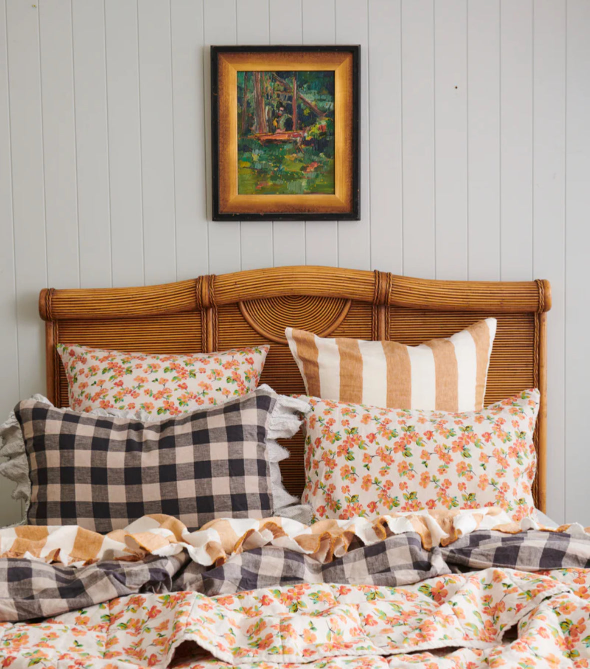 Society of Wanderers - Turmeric Stripe Linen Pillowcases