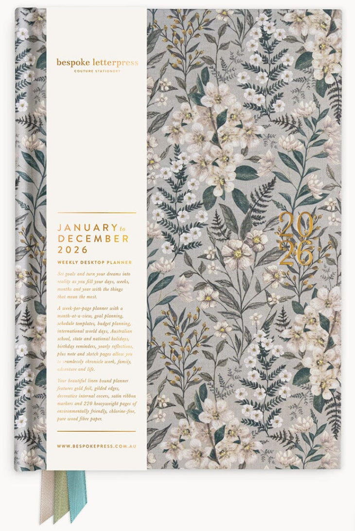 Bespoke Desktop 2026 Planner - Ivory Garden