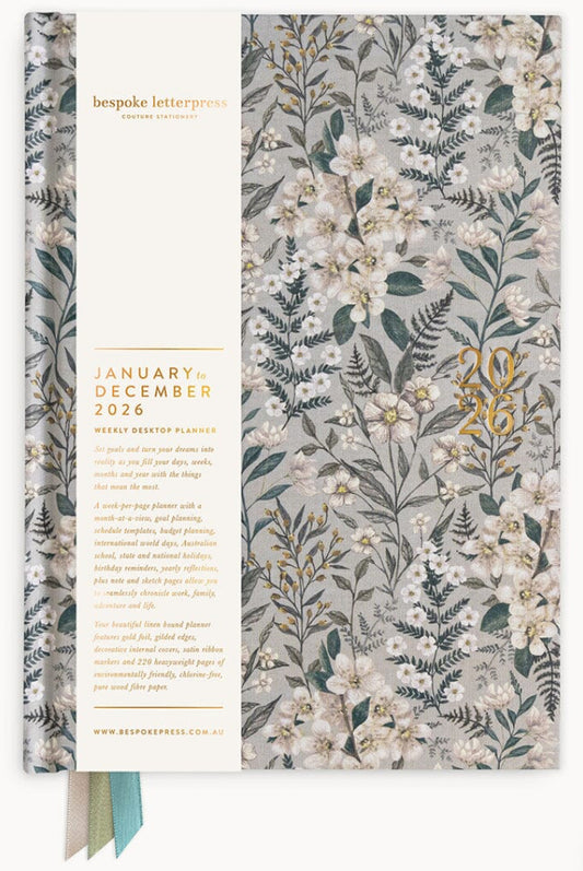 Bespoke Desktop 2026 Planner - Ivory Garden