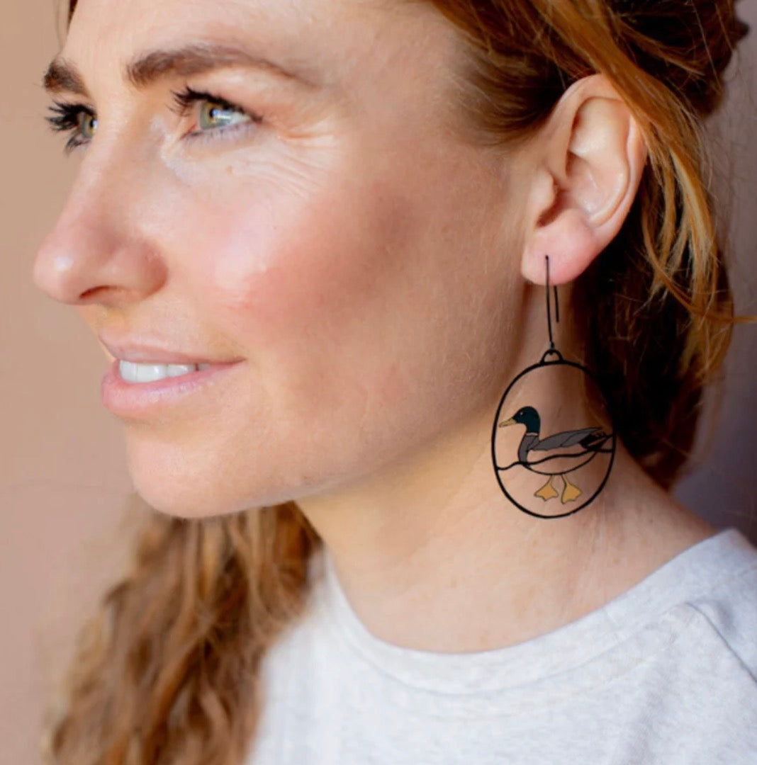 Denz earrings - Mallard Duck