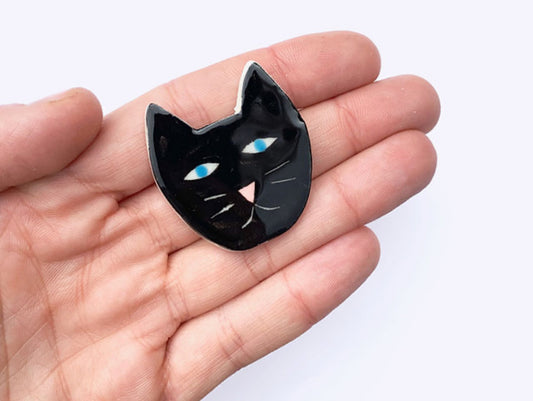 Togetherness Ceramic Brooch - Lucky Cat