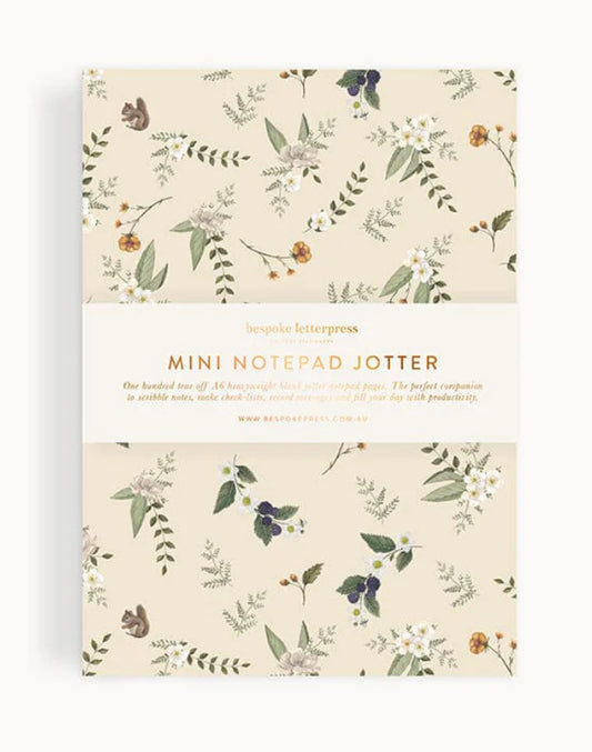 Bespoke Letterpress - Button Fern Notepad Mini Jotter