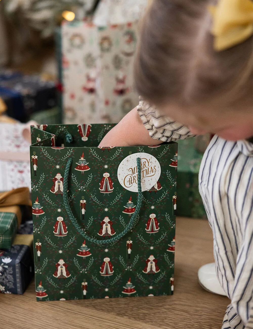 Bespoke Medium Gift Bag - Mr and Mrs Claus