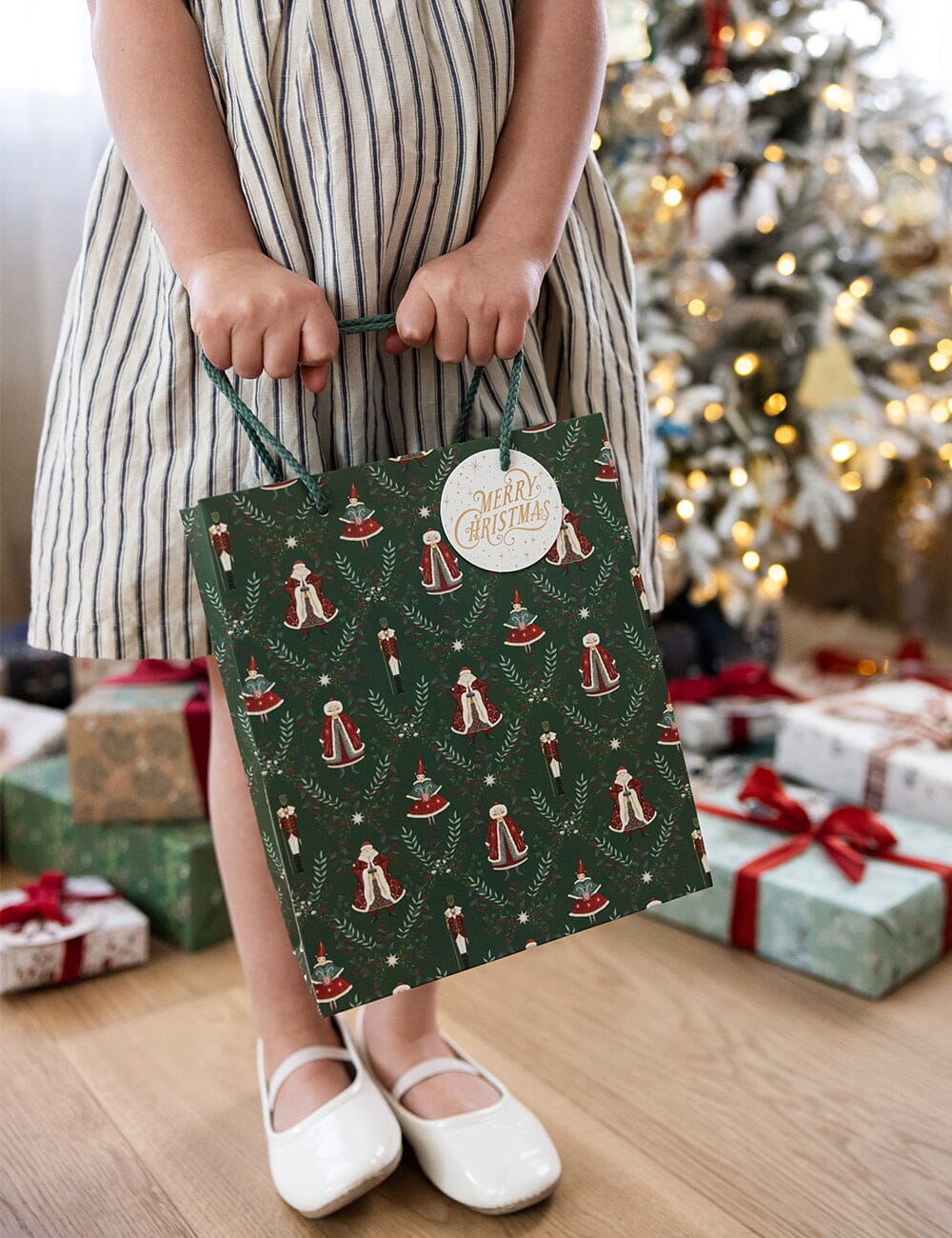 Bespoke Medium Gift Bag - Mr and Mrs Claus
