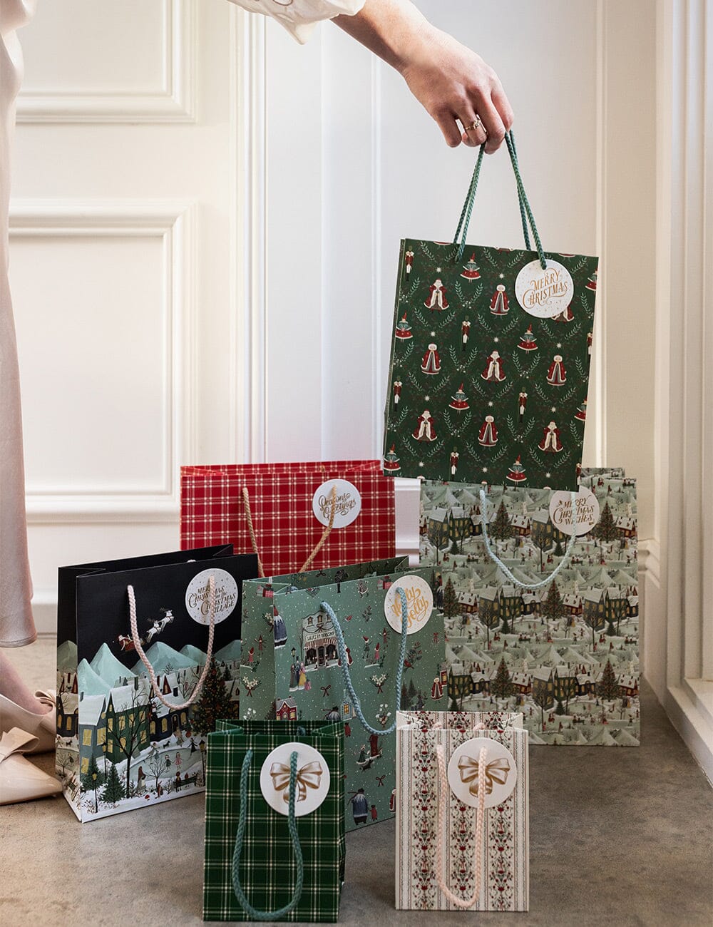 Bespoke Medium Gift Bag - Mr and Mrs Claus