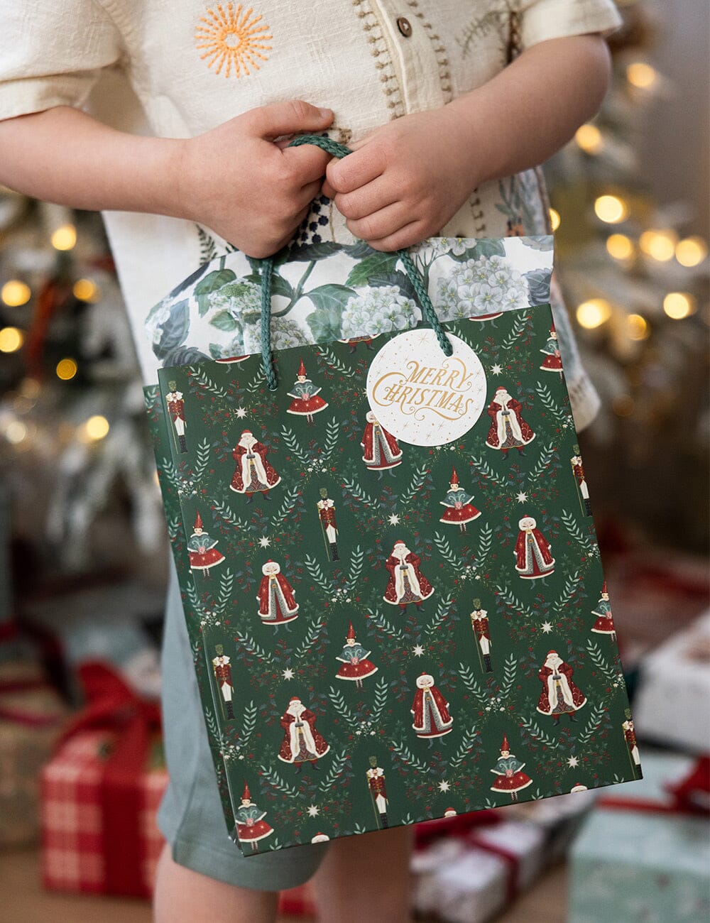 Bespoke Medium Gift Bag - Mr and Mrs Claus