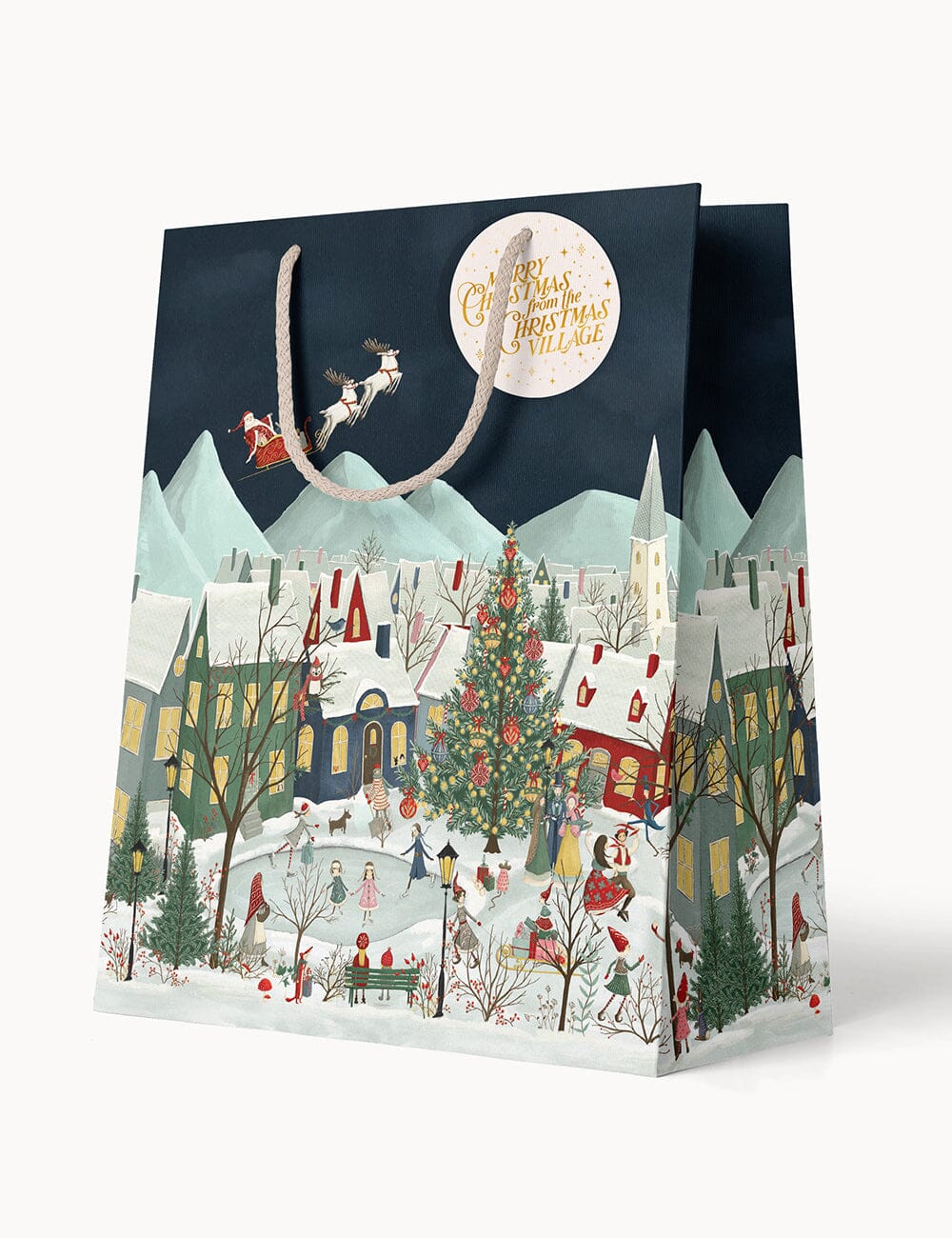 Bespoke Medium Gift Bag - The Christmas Village