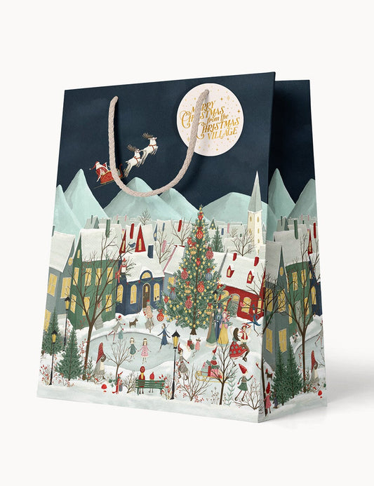 Bespoke Medium Gift Bag - The Christmas Village