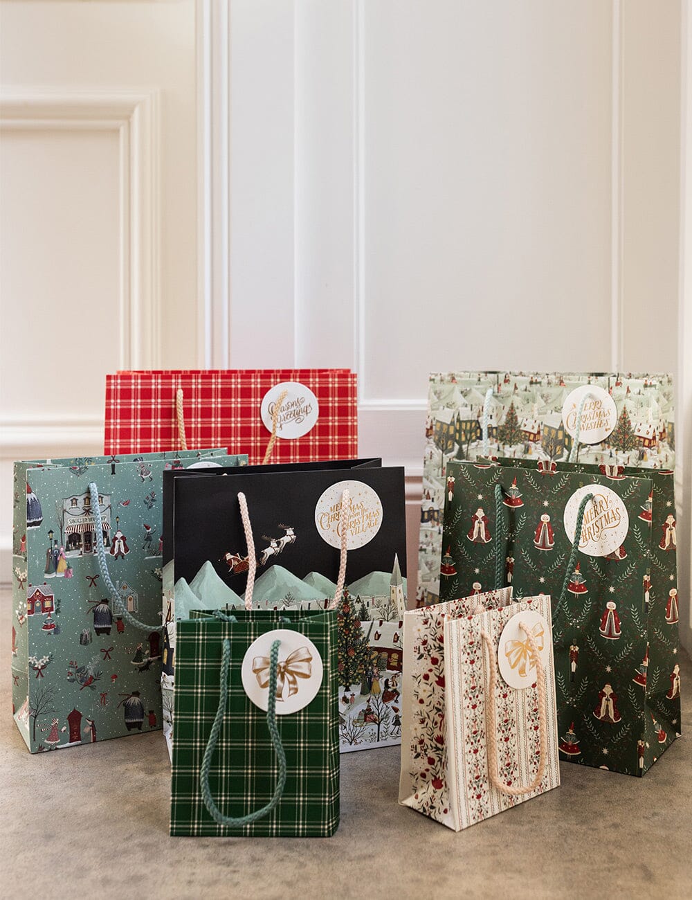 Bespoke Medium Gift Bag - Santa's Toy Workshop