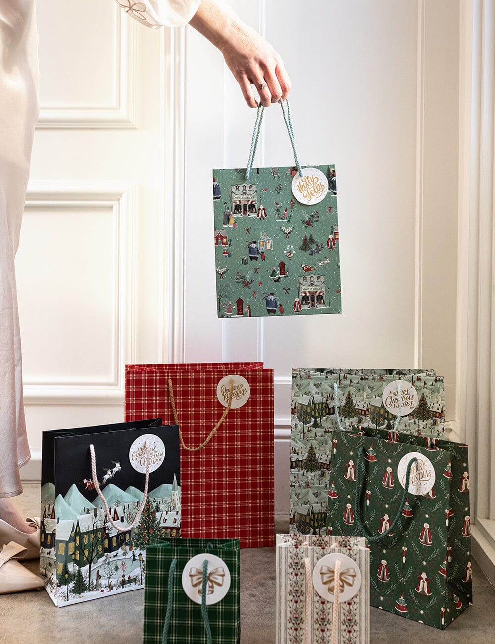 Bespoke Medium Gift Bag - Santa's Toy Workshop