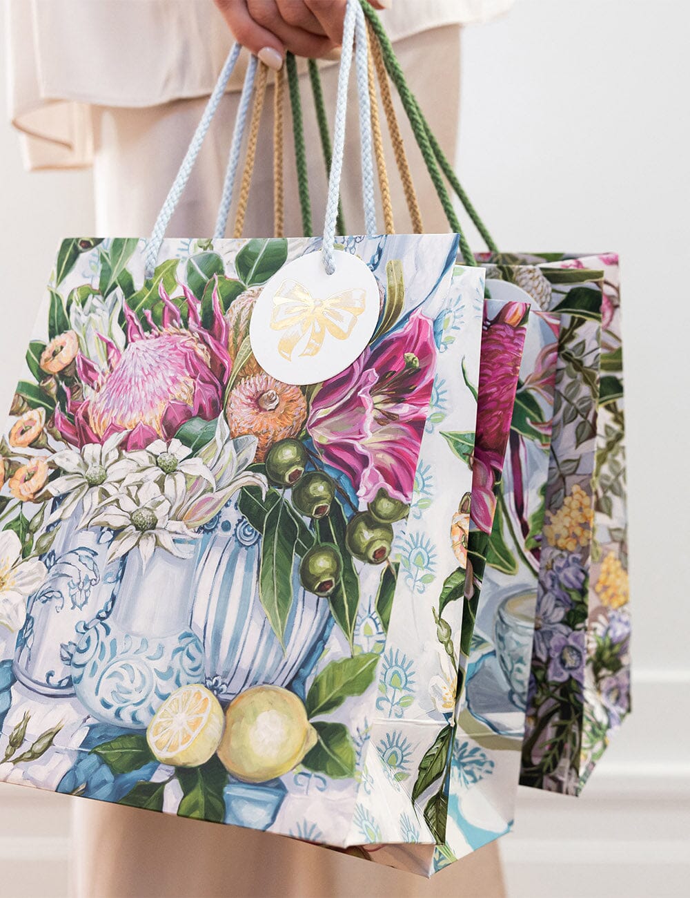 Three Vases with Lemon Medium Gift Bag