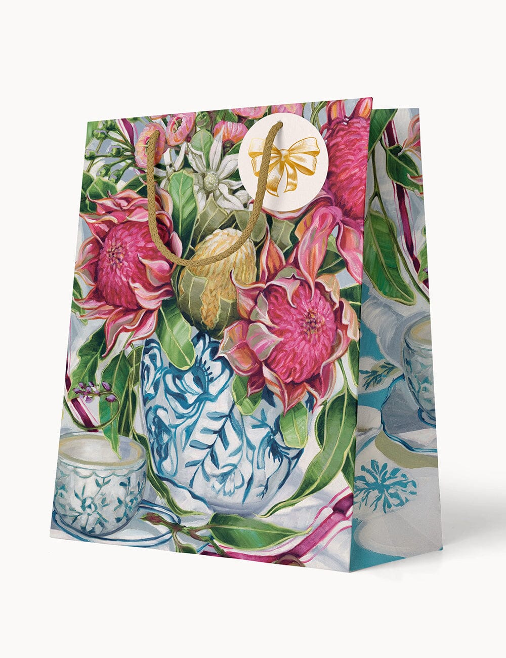 Waratah in Blue Medium Gift Bag