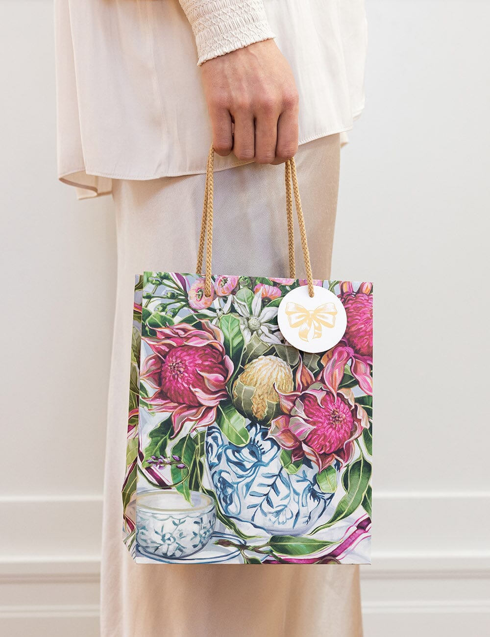 Waratah in Blue Medium Gift Bag