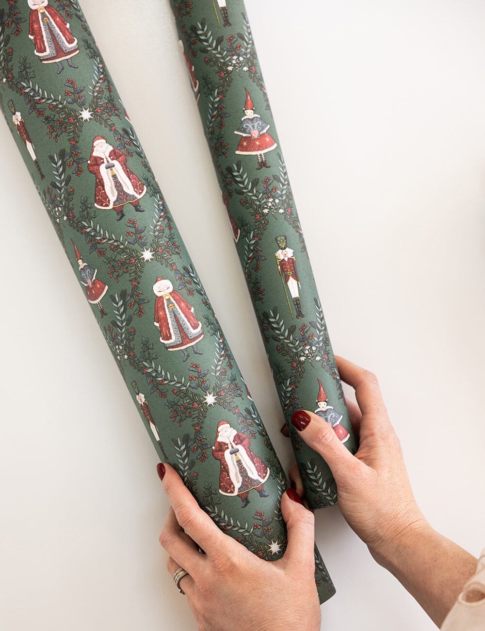 Bespoke Mr & Mrs Claus Gift Wrap 3m Roll