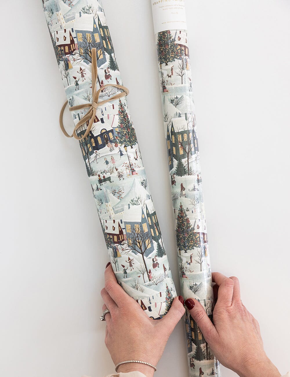 Bespoke Christmas Village Gift Wrap 3m Roll