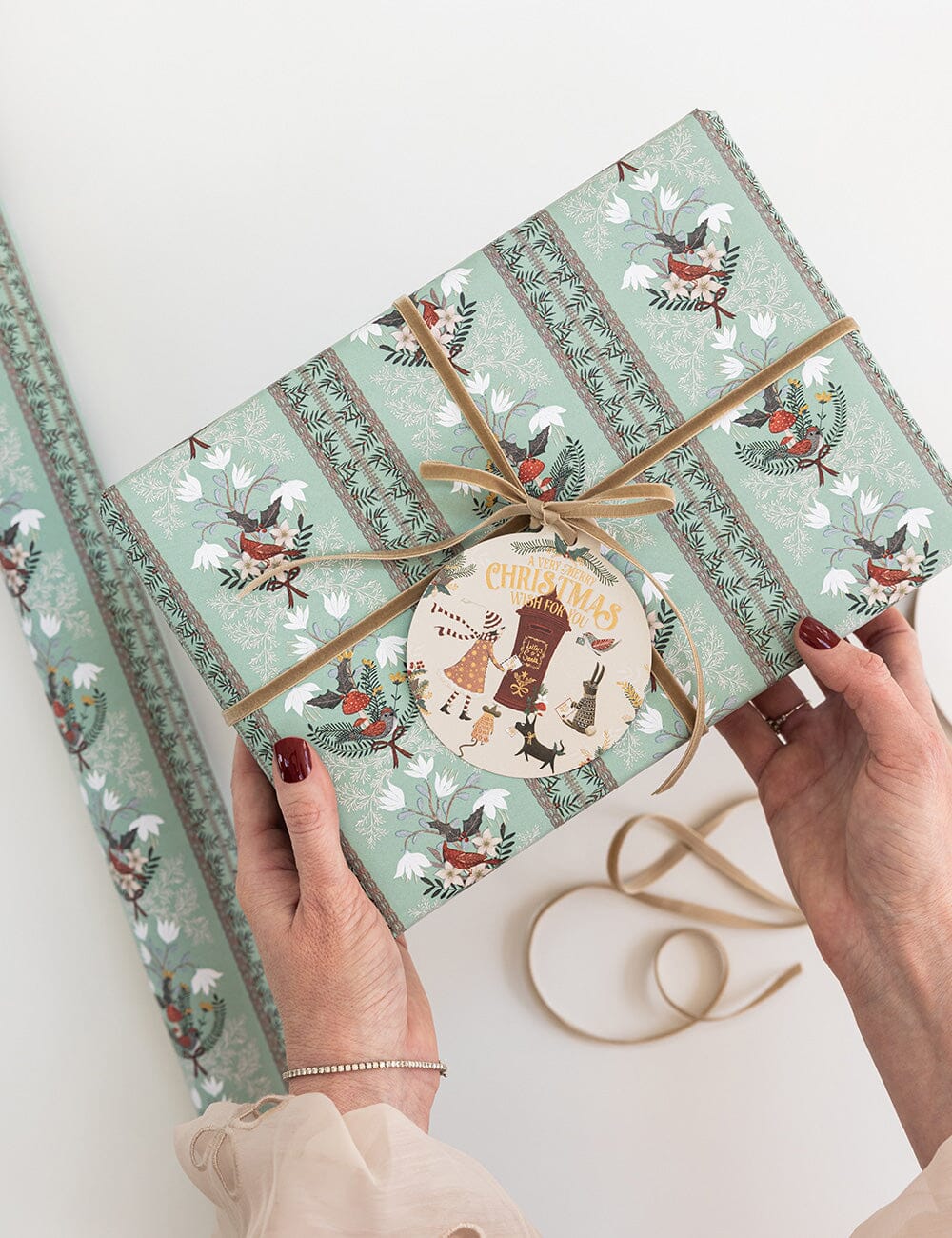 Bespoke Christmas Songbirds Gift Wrap 3m Roll