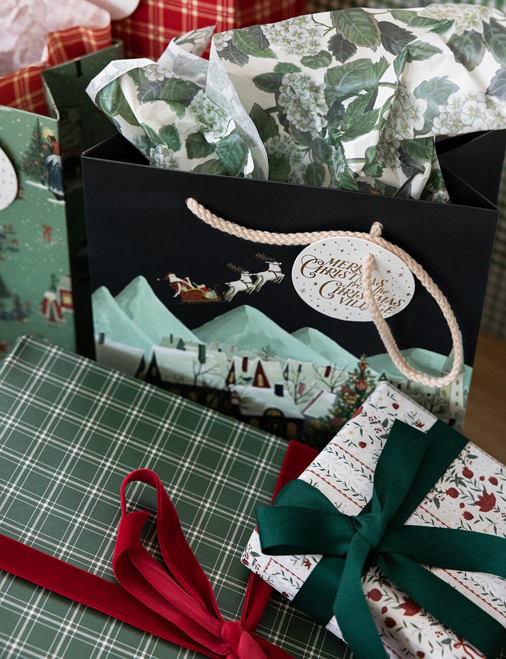 Bespoke Spruce Tartan Gift Wrap 3m Roll