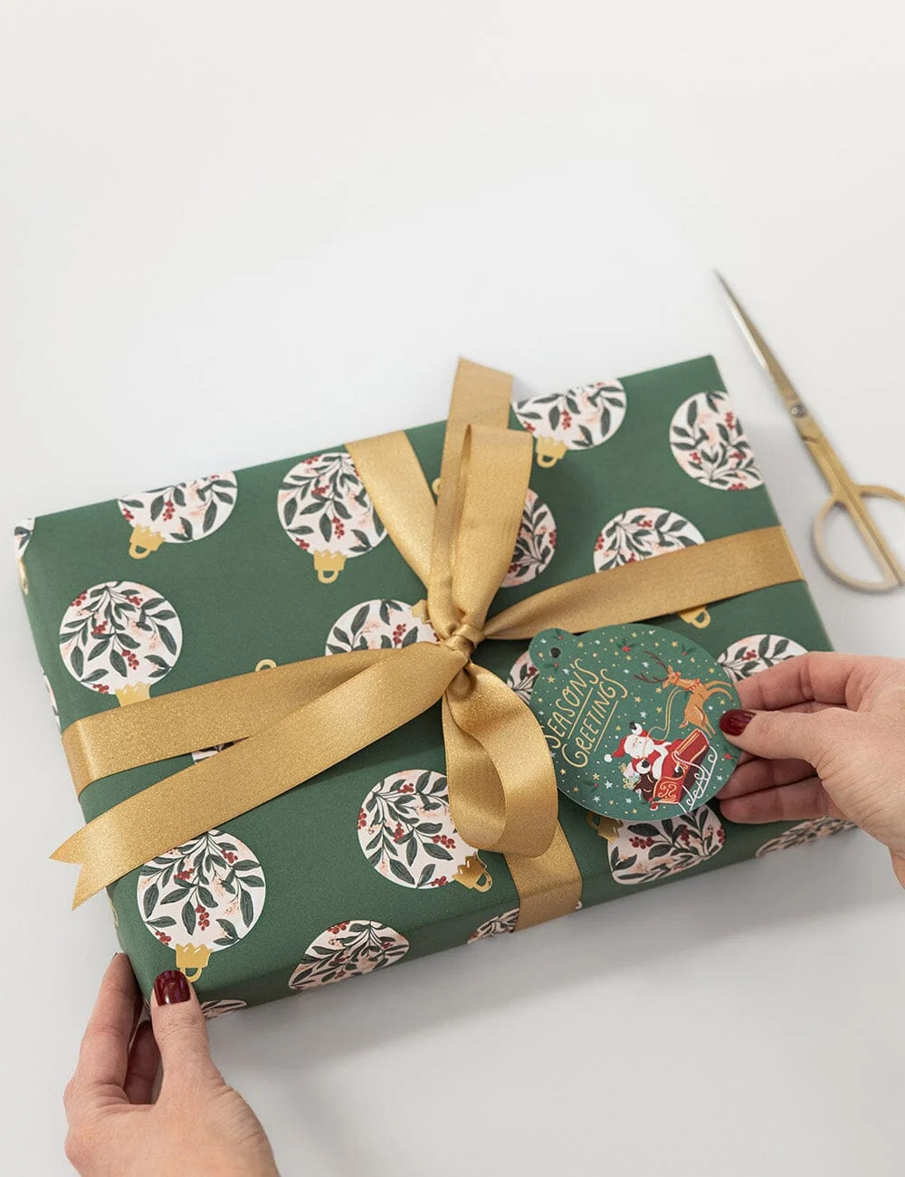 Christmas Ornaments Gift Wrap 3m Roll