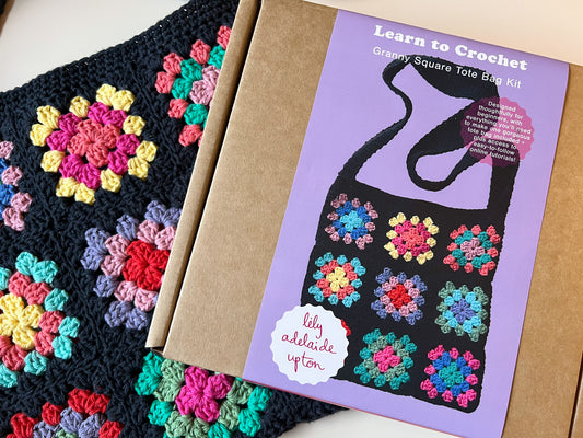 Lily Upton Granny Square Tote Kit - Vibrant