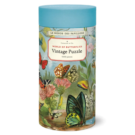 Cavallini Vintage Puzzle 1000 pieces - World of Butterflies
