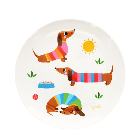 Sausage Dog Melamine Plate