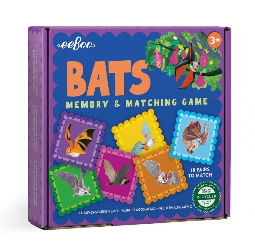eeboo Square Memory Game - Bats