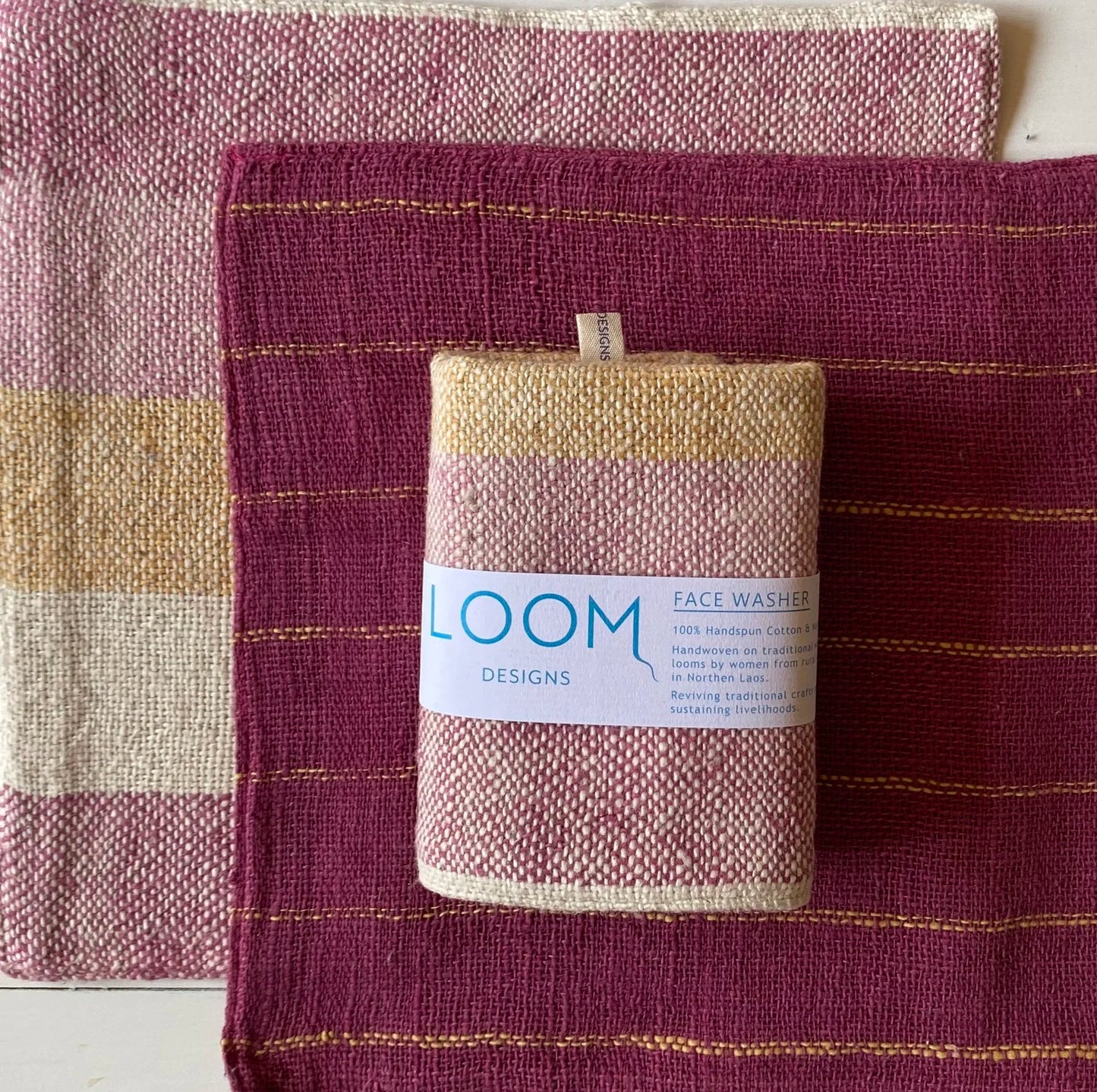 Loom Cotton Face Washers - 2 pack