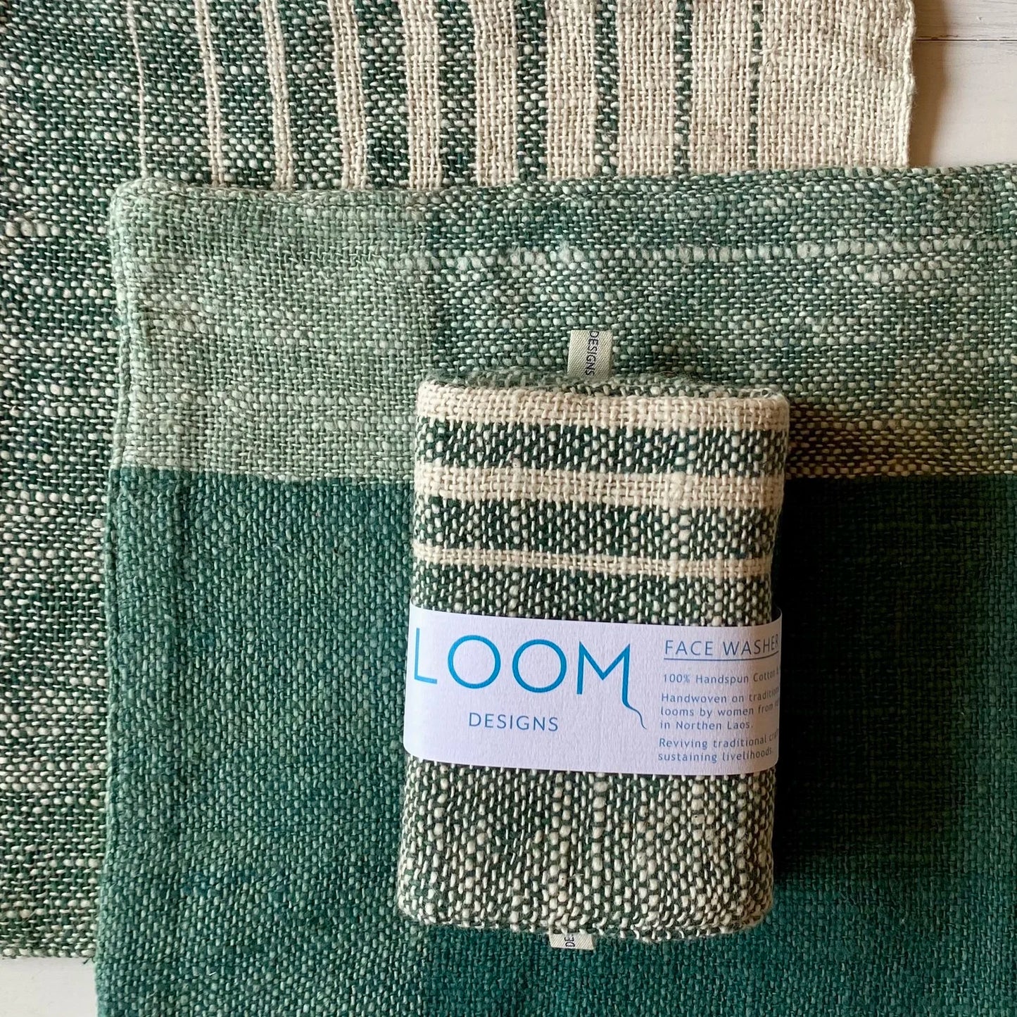 Loom Cotton Face Washers - 2 pack