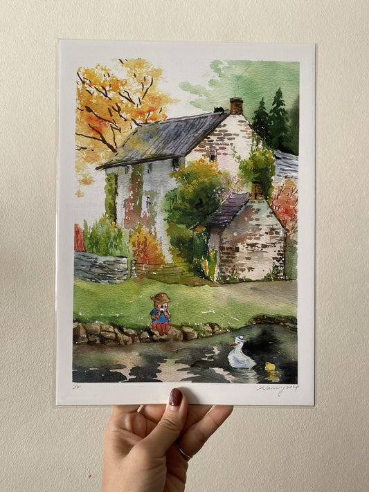 Nanan Studio ‘Forest Cabin’ Fine Art Print
