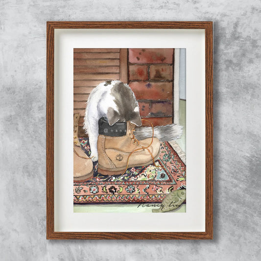 Nanan Studio ‘Curious about the shoe’ Fine Art Print