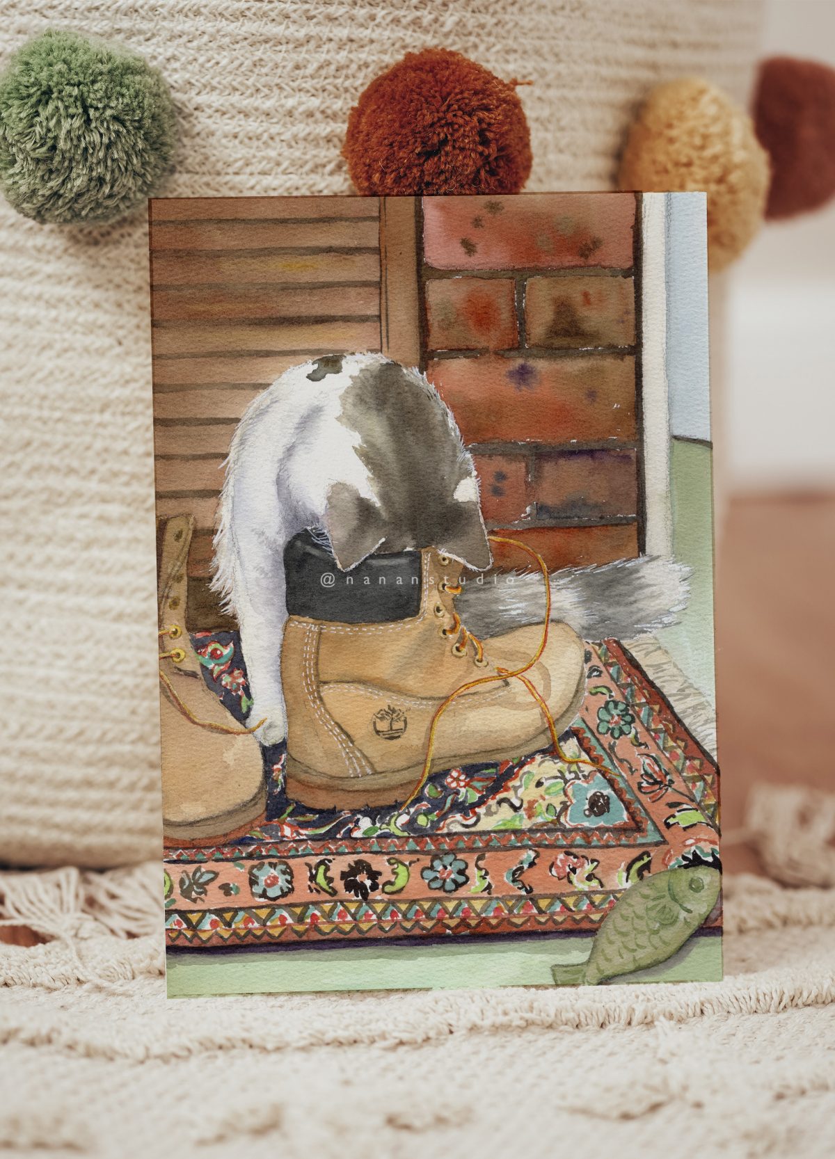 Nanan Studio ‘Curious about the shoe’ Fine Art Print