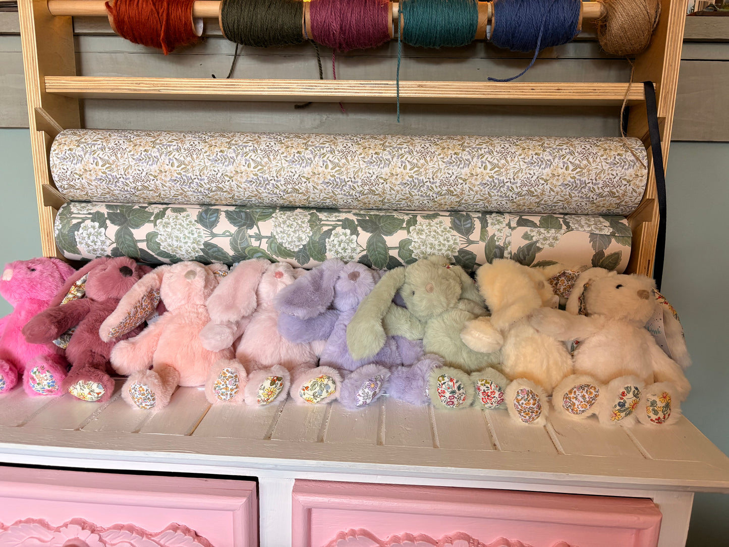 Rattle Bunny with Fabric Ears